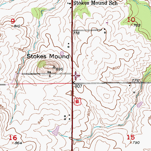 Topographic Map of Tina - Avalon Elementary School, MO