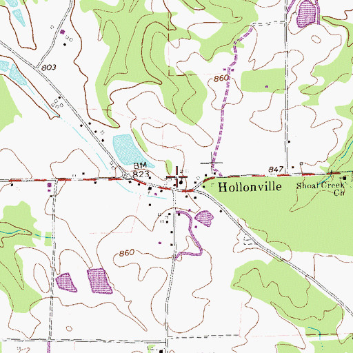 Topographic Map of Crosspointe Christian Academy, GA
