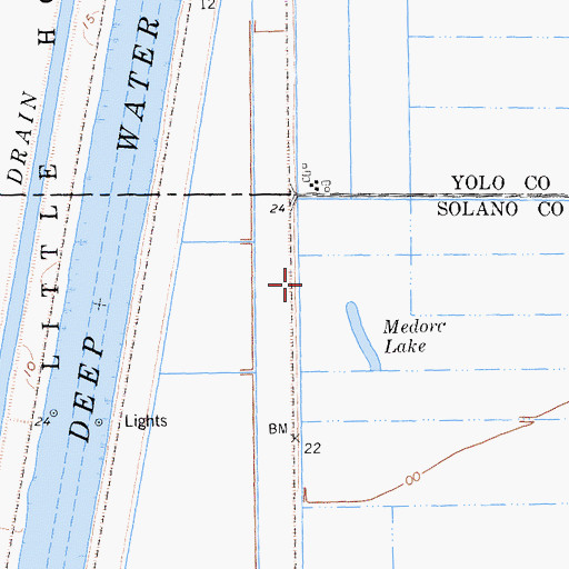 Topographic Map of Woodward, CA