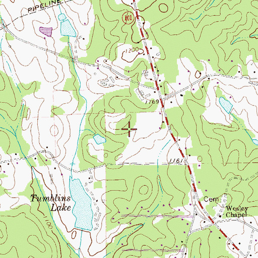 Topographic Map of Villa Rica Middle School, GA