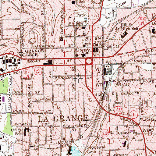 Topographic Map of Sound Doctrine Christian Academy, GA