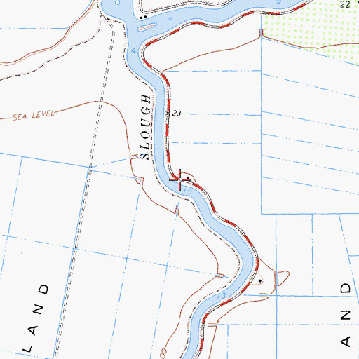 Topographic Map of WA Stewart Landing, CA