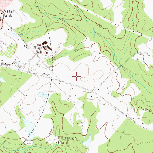 Topographic Map of Morgan County Elementary School, GA