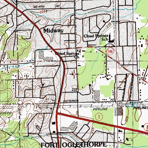 Topographic Map of North Georgia Christian School, GA