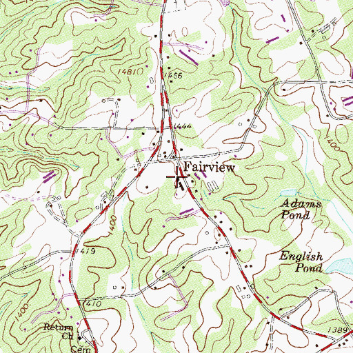 Topographic Map of Habersham County Alternative School, GA