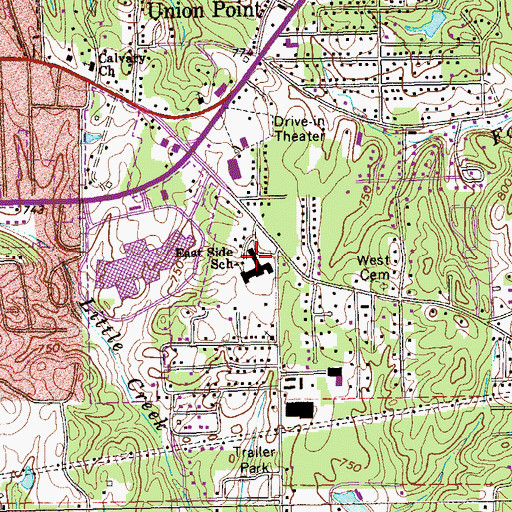 Topographic Map of Phoenix High School, GA