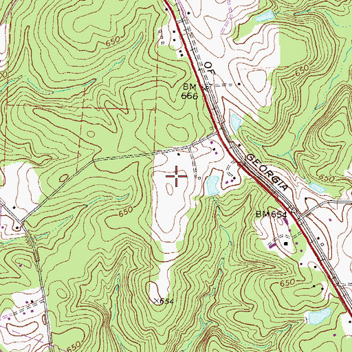 Topographic Map of Banks Stephens Middle School, GA