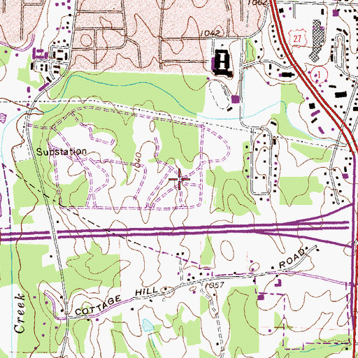 Topographic Map of Carrollton Elementary School, GA