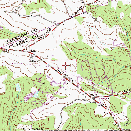 Topographic Map of Burney - Harris - Lyons Middle School, GA