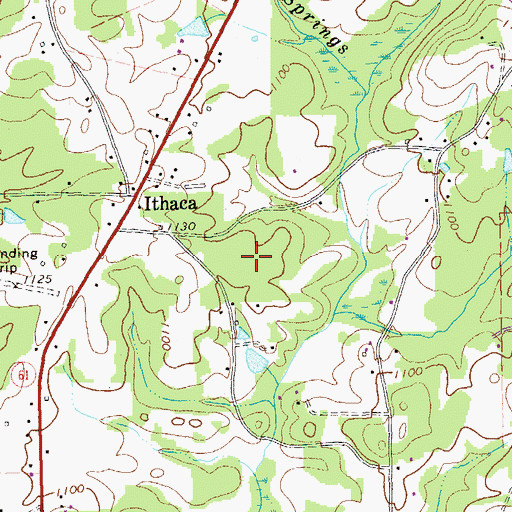 Topographic Map of Ithica Elementary School, GA