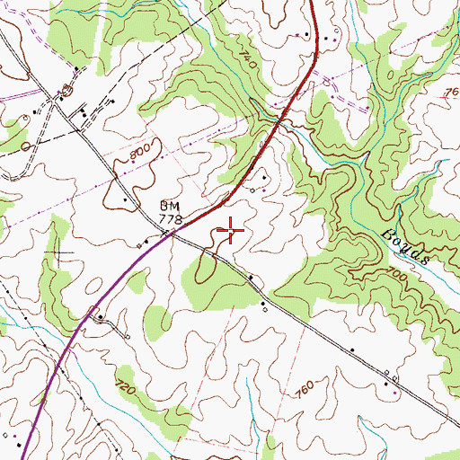 Topographic Map of South Hart Elementary School, GA