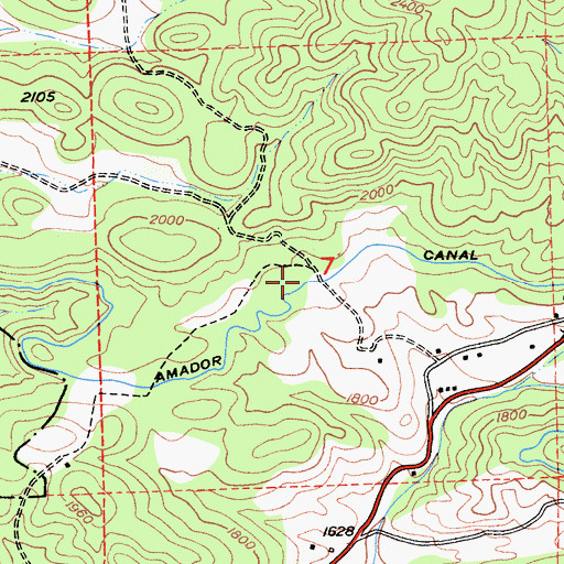 Topographic Map of Amador Canal, CA