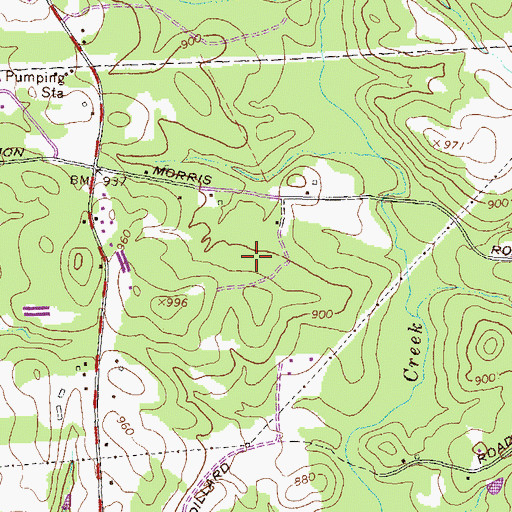 Topographic Map of Apalachee High School, GA
