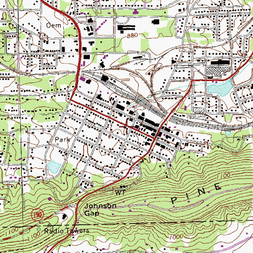 Topographic Map of Manchester Christian Academy, GA