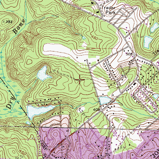 Topographic Map of Clifton Ridge Middle School, GA