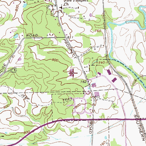 Topographic Map of Eastside Elementary School, GA