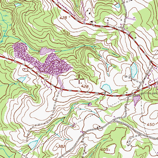 Topographic Map of Grovetown Middle School, GA