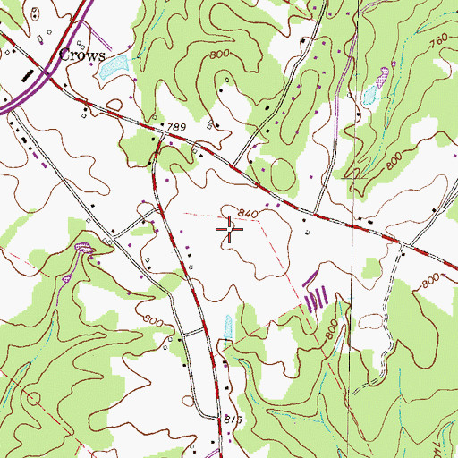 Topographic Map of Malcom Bridge Elementary School, GA