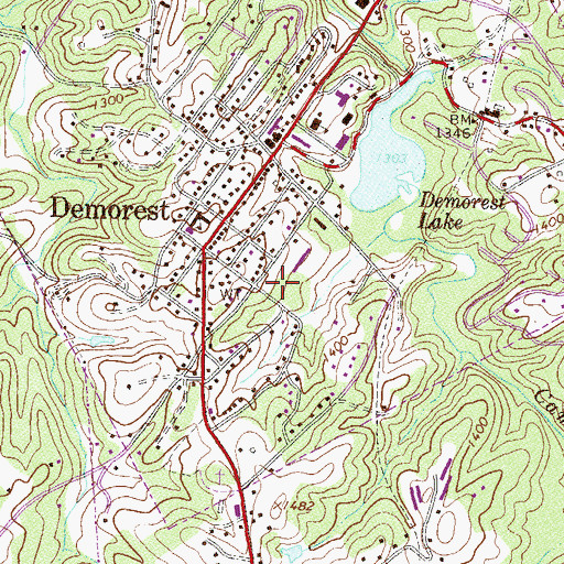 Topographic Map of North Habersham Sixth Grade Academy, GA