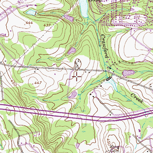 Topographic Map of Brookwood Elementary School, GA