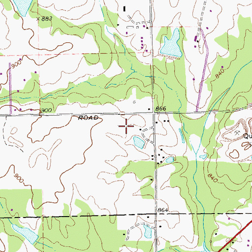 Topographic Map of Moreland Road Elementary School, GA