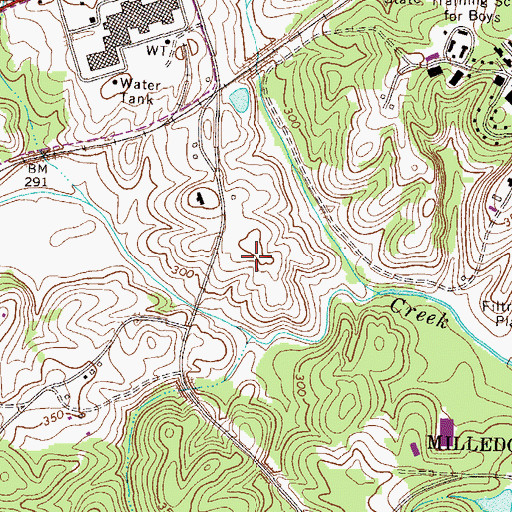 Topographic Map of Oak Hill Middle School, GA