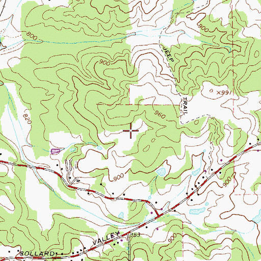 Topographic Map of Cedartown Middle School, GA