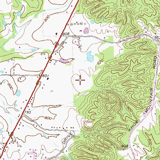 Topographic Map of Rockmart Middle School, GA