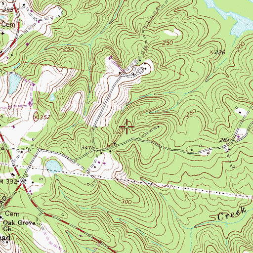 Topographic Map of River Ridge Elementary School, GA