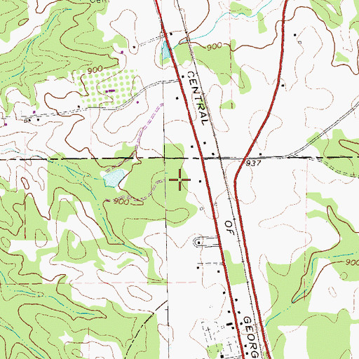 Topographic Map of Unity Elementary School, GA