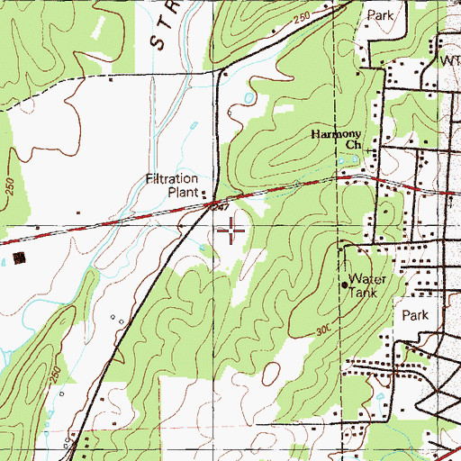 Topographic Map of Gilbert Elementary School, GA