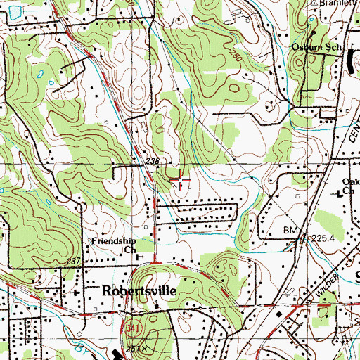 Topographic Map of Cherokee Ridge Elementary School, GA