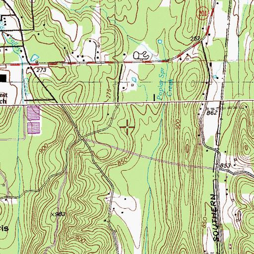 Topographic Map of New Hope Elementary School, GA