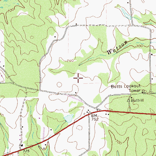 Topographic Map of Daughtry Elementary School, GA