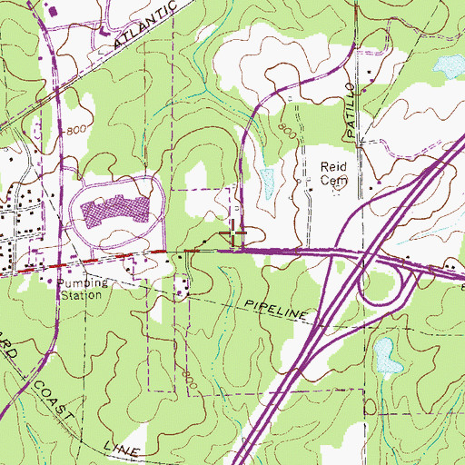 Topographic Map of LaGrange Seventh Day Adventist School, GA