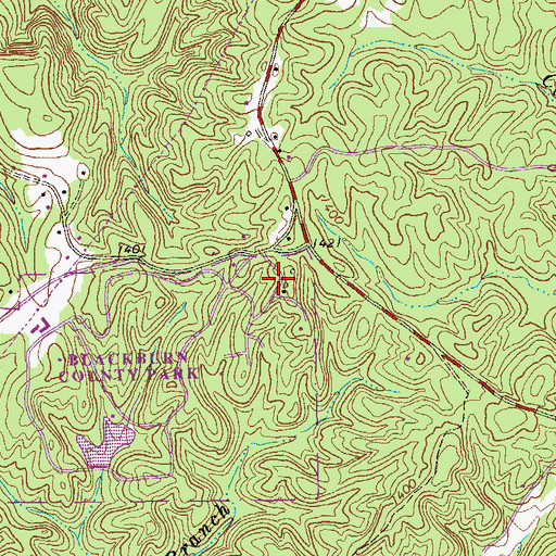 Topographic Map of Blackburn Elementary School, GA