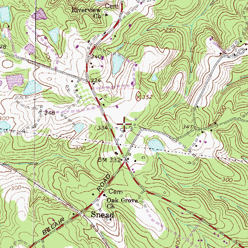 Topographic Map of Riverside Middle School, GA