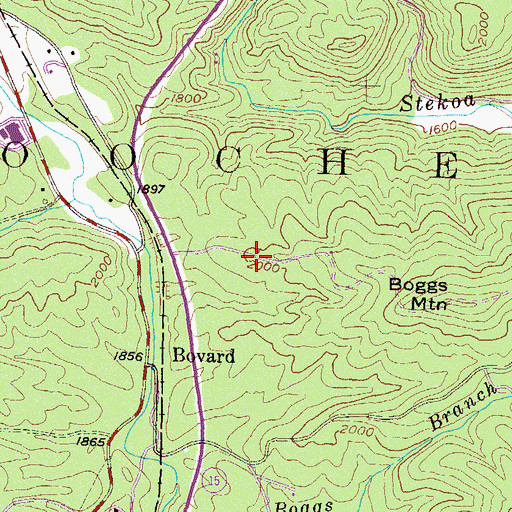 Topographic Map of Rabun County Middle School, GA