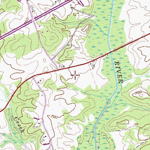Topographic Map of Central Franklin Elementary School, GA