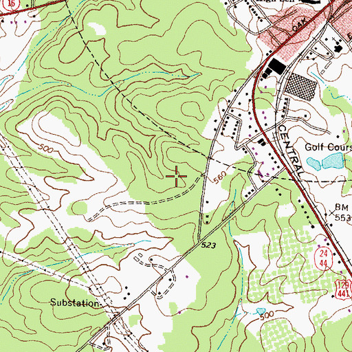 Topographic Map of Putnam County Elementary School, GA