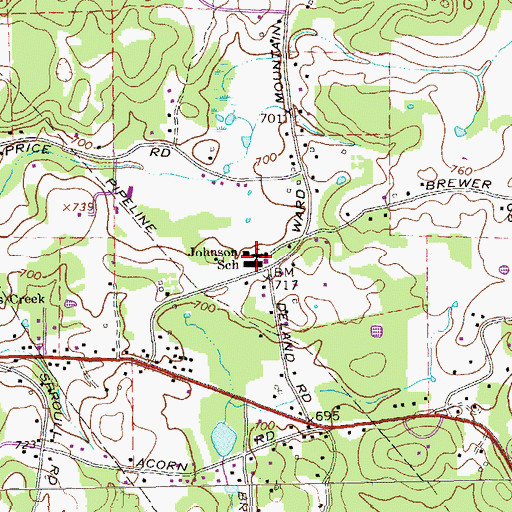 Topographic Map of Floyd County Education Center, GA