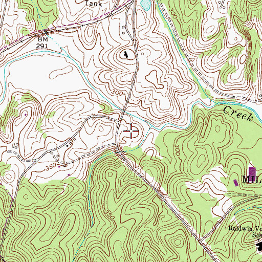 Topographic Map of Creekside Elementary School, GA
