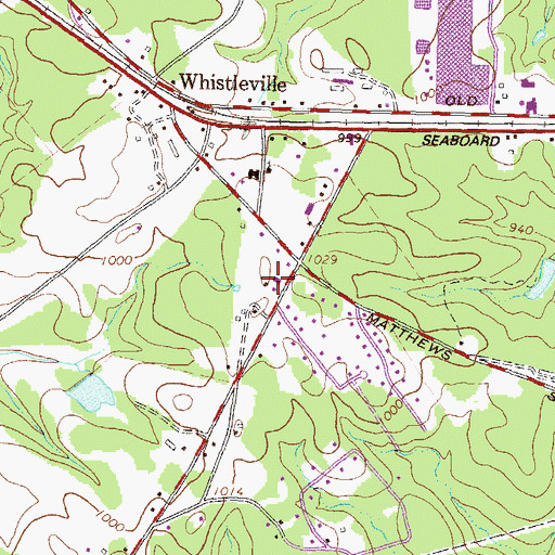 Topographic Map of Whistleville Christian School, GA