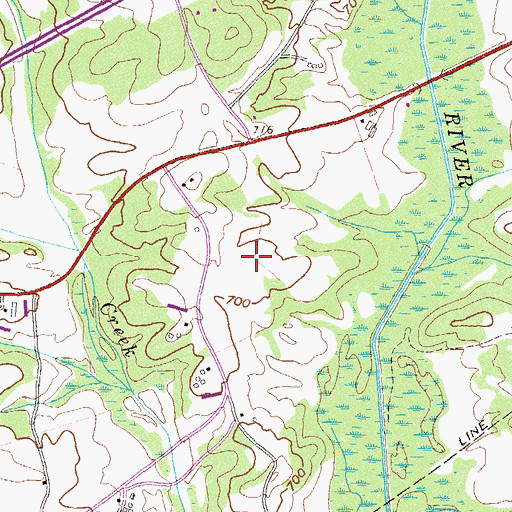 Topographic Map of Franklin County Middle School, GA