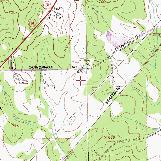 Topographic Map of Long Cane Middle School, GA