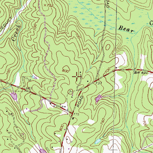 Topographic Map of Cleveland Road Elementary School, GA
