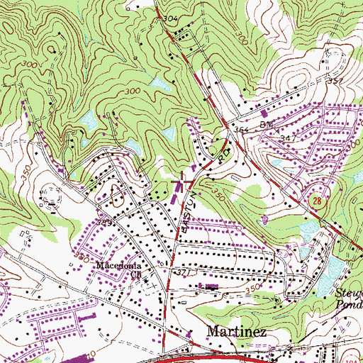 Topographic Map of Augusta Christian School, GA