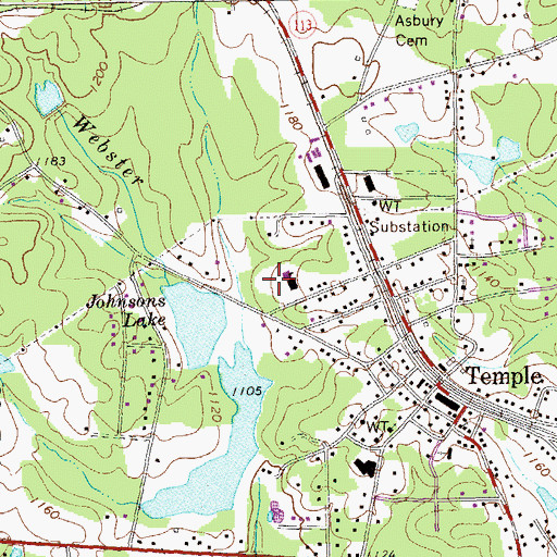 Topographic Map of Temple Elementary School, GA