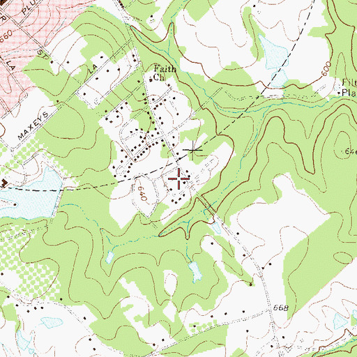 Topographic Map of Morgan County Crossroads School, GA