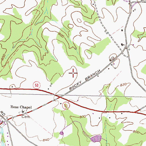 Topographic Map of North Oconee High School, GA
